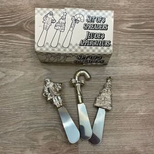Holiday Spreader, Set Of 3 Christmas Diner Party Decoration